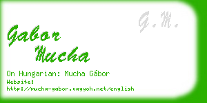 gabor mucha business card